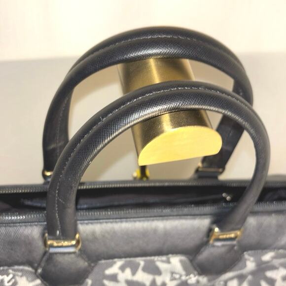 Nina Ricci Black Canvas and Leather Boston Handbag - Picture 6 of 7